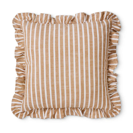 Ruffles Stripe Cushion | Cinnamon