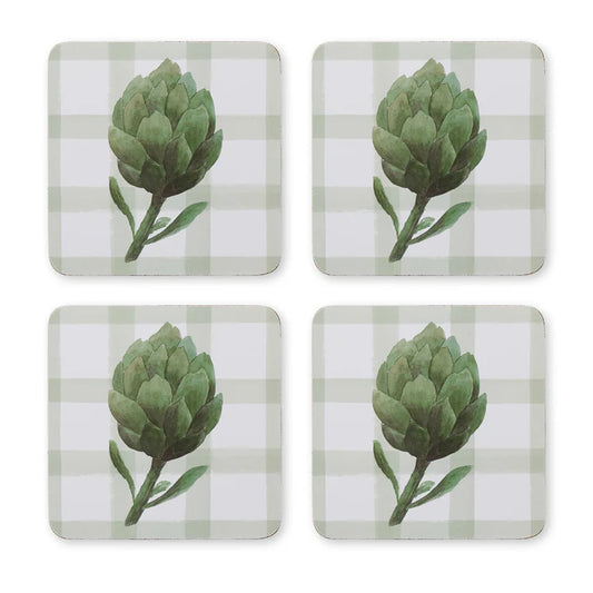 Artichoke Coasters Set 4