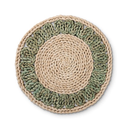 Palma Natural/Green Braided Placemat