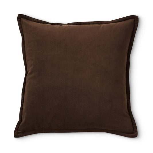 Mira Velvet Cushion | Chocolate