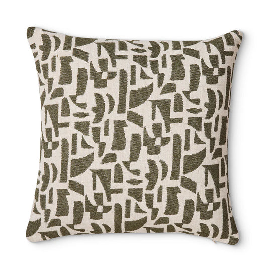 Metro Jacquard Cushion | Olive