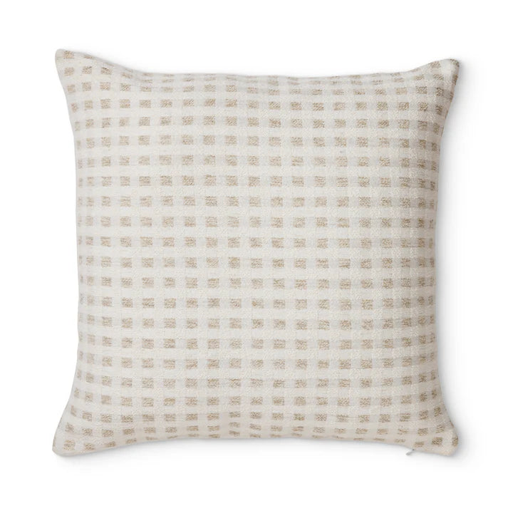 Checkers Cushion | Cream/Beige