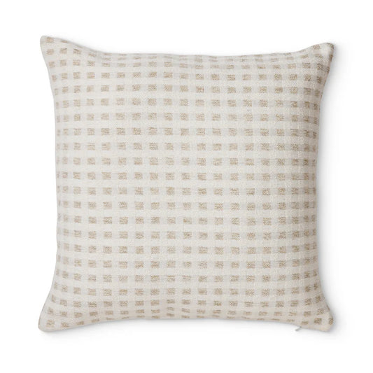 Checkers Cushion | Cream/Beige