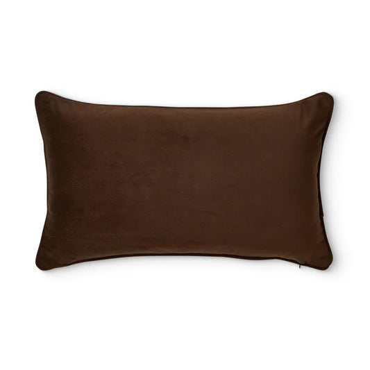 Mira Velvet Cushion | Chocolate