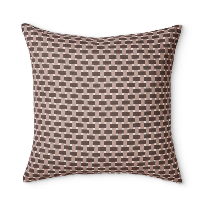 Gracie Check Cushion | Coffee