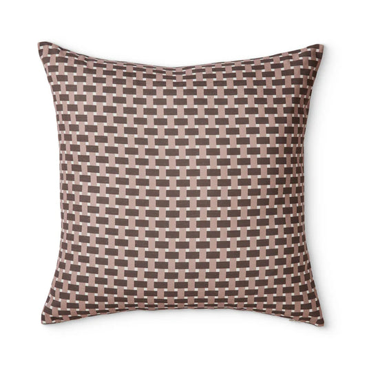 Gracie Check Cushion | Coffee