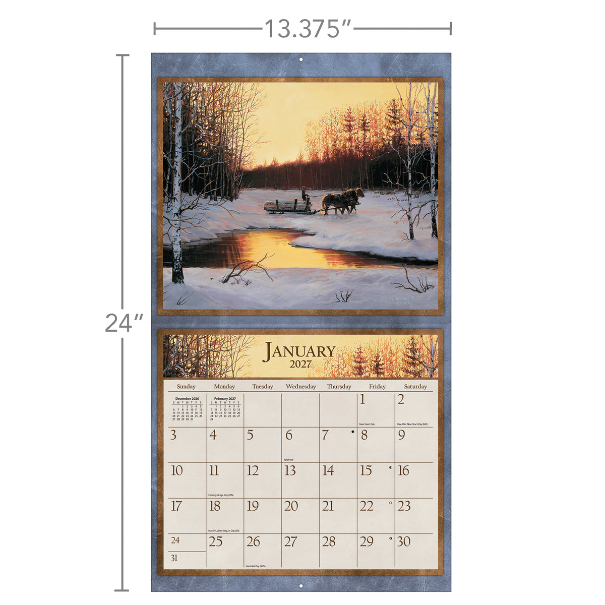 Horses In The Mist 2027 Wall Calendar