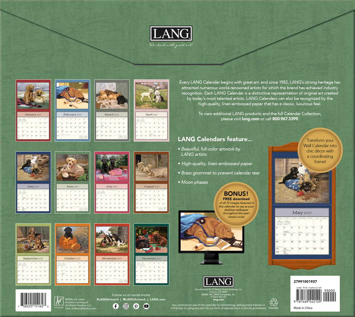 Puppy 2027 Wall Calendar