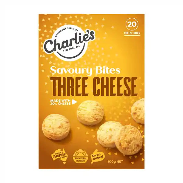 Charlies Mini Cheese Bites - Three Cheese
