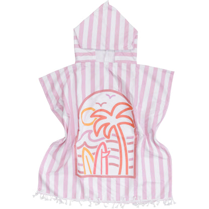 Poncho Beach Towel Kids | Summer Pinks