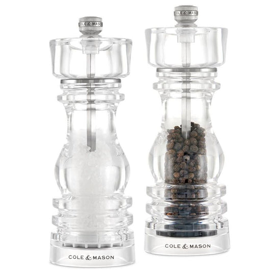 London Acrylic Salt & Pepper Mill Set 18cm