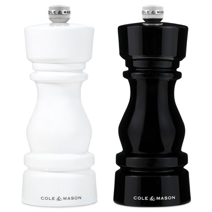 London Black & White Salt & Pepper Mill Set