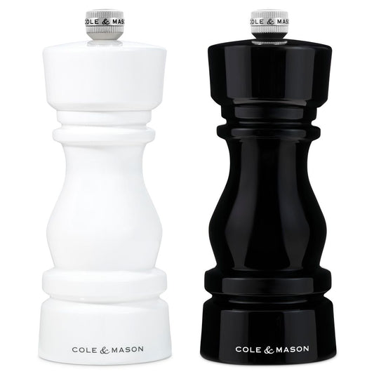 London Black & White Salt & Pepper Mill Set