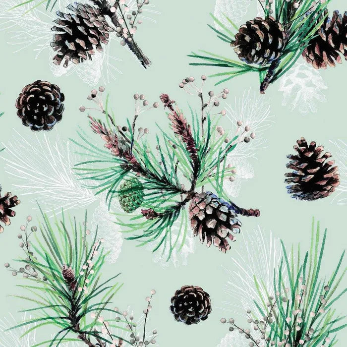 Luncheon Napkin Pine Cones All Over