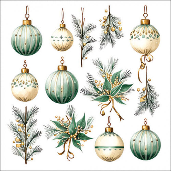 Luncheon Napkin Hanging Decorations | Green