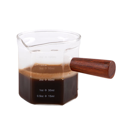 Espresso Shot Glass w/Wood Handle 120ml | 4oz