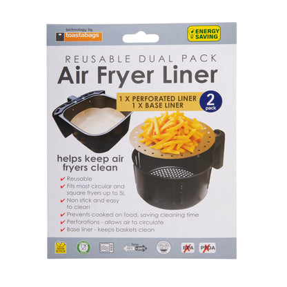 Air Fryer Liners Reusable Set 2 22cm