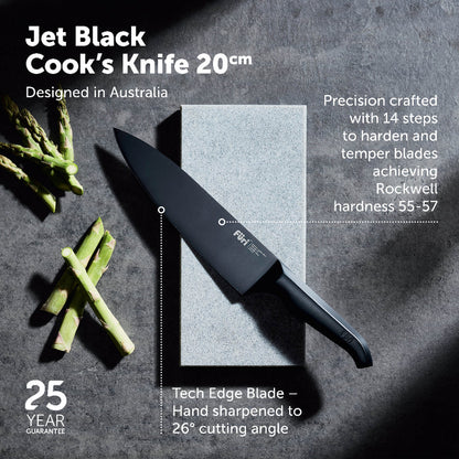 Furi Pro Jet Black Cooks Knife 20cm