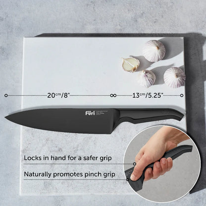 Furi Pro Jet Black Cooks Knife 20cm