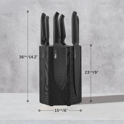 Furi Pro Jet Black Hexagonal Block Set 7pce