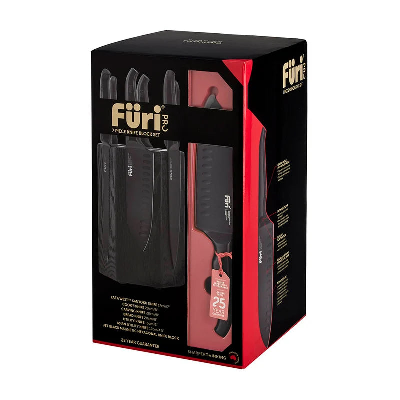 Furi Pro Jet Black Hexagonal Block Set 7pce