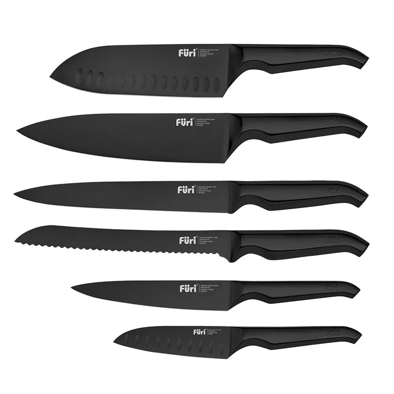 Furi Pro Jet Black Hexagonal Block Set 7pce