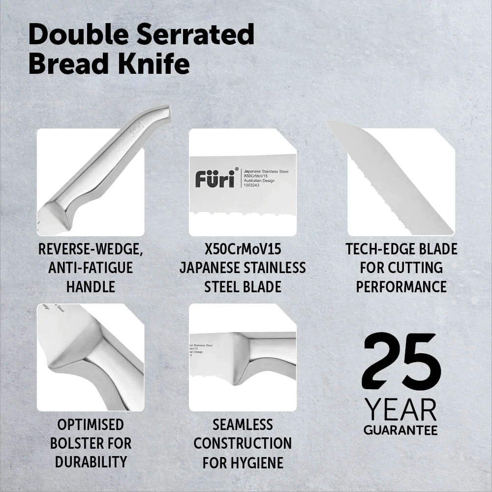 Furi Pro Bread Knife & Board Set