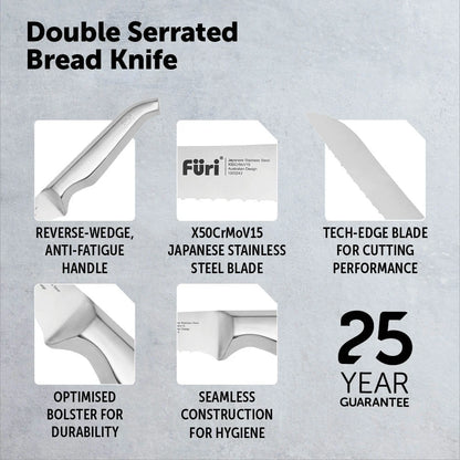 Furi Pro Bread Knife & Board Set