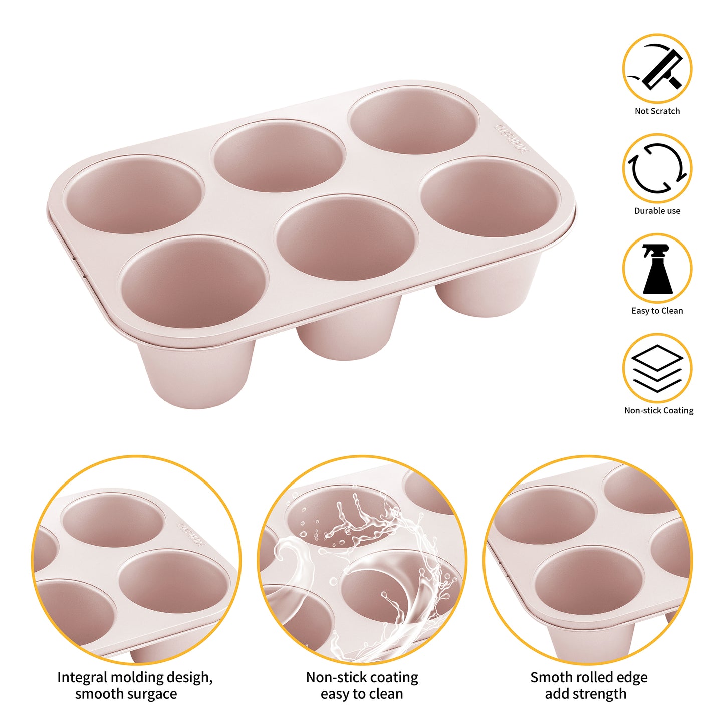 Jumbo Muffin Pan - 6 Cup