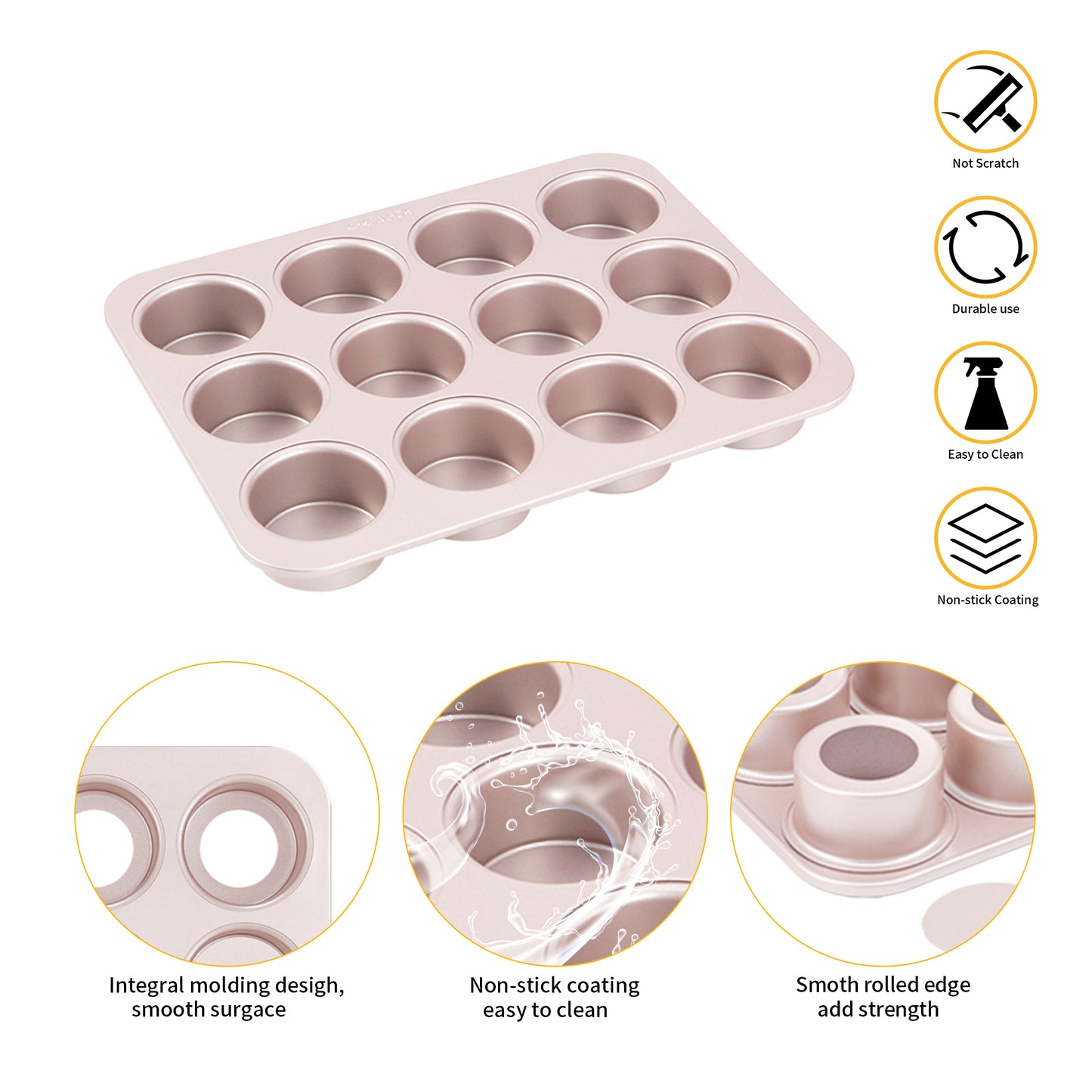 English Muffin Pan with Loose Bottom - 12 Cup