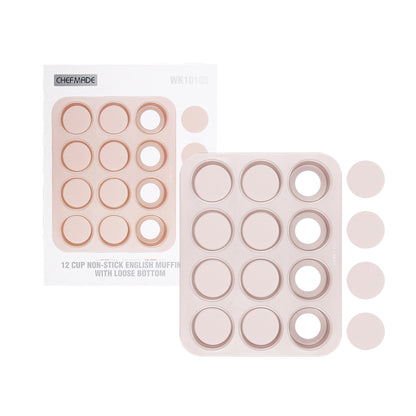 English Muffin Pan with Loose Bottom - 12 Cup