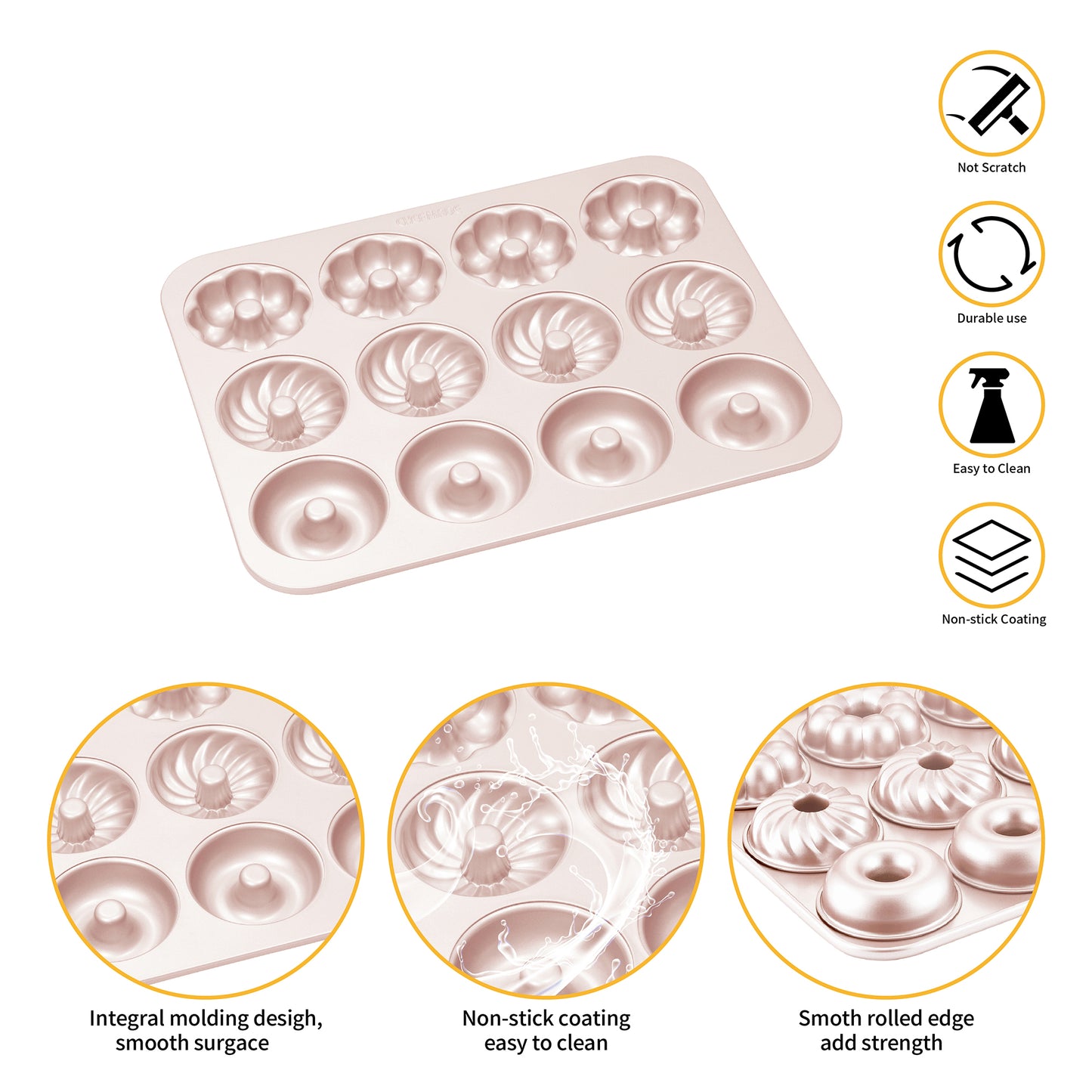 Donut Pan Mixed Shapes - 12 Cup