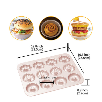 Donut Pan Mixed Shapes - 12 Cup