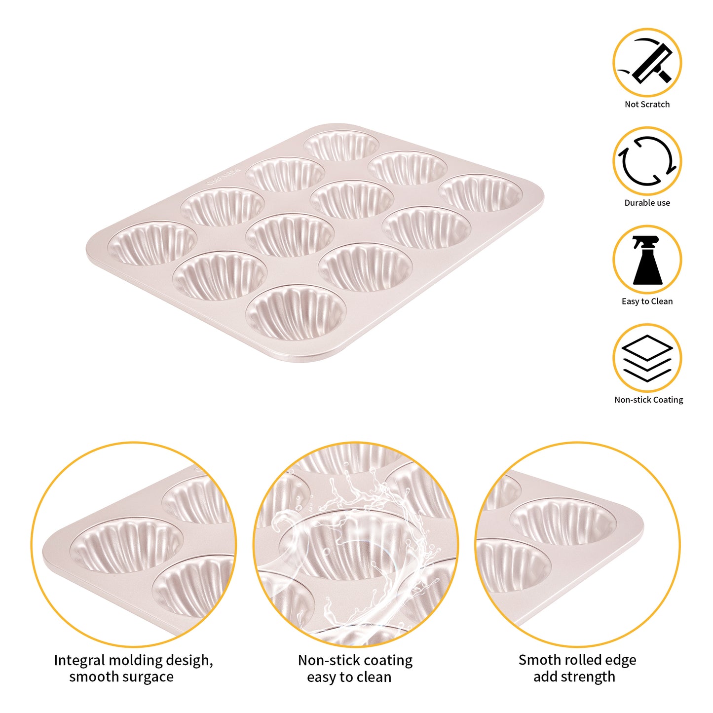 Madeleine Pan - Shell - 12 Cup