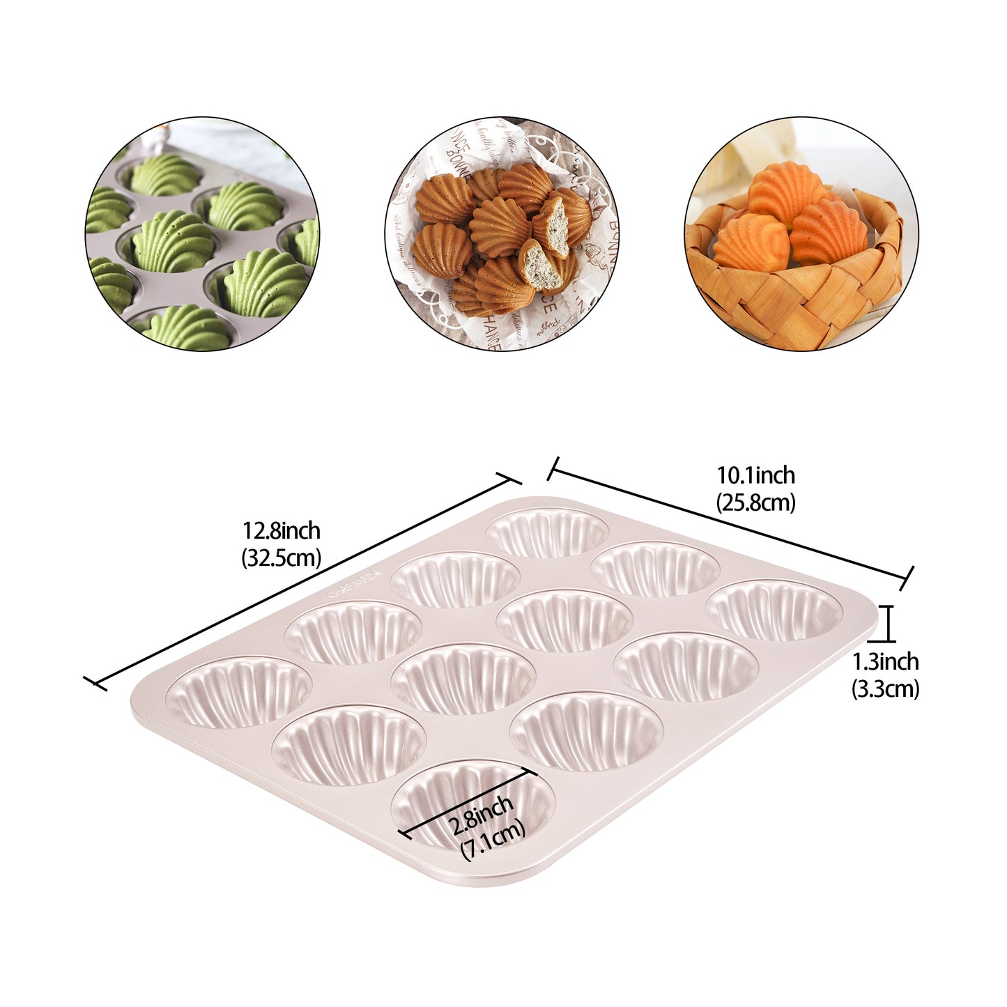 Madeleine Pan - Shell - 12 Cup