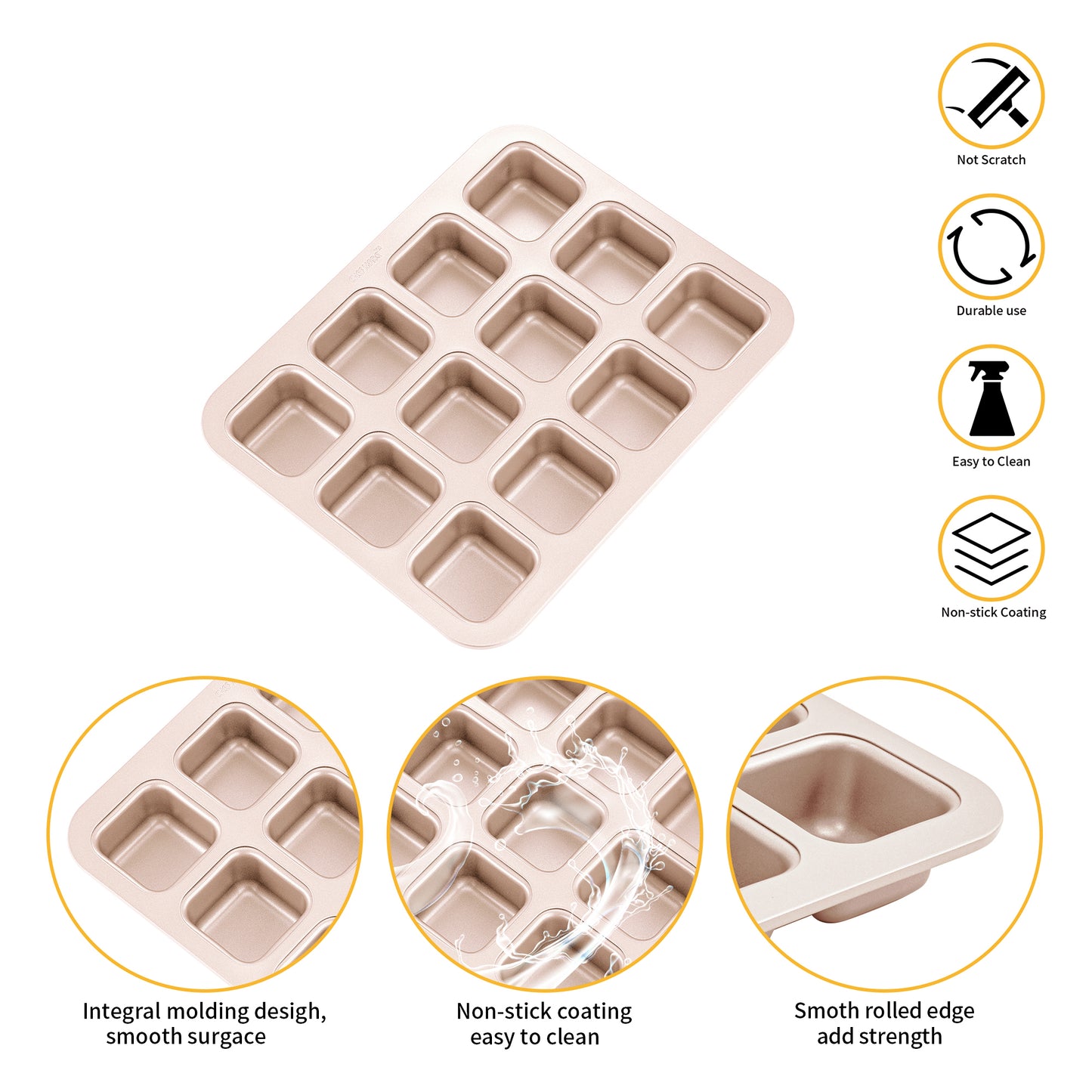Square Mould Pan - 12 Cup