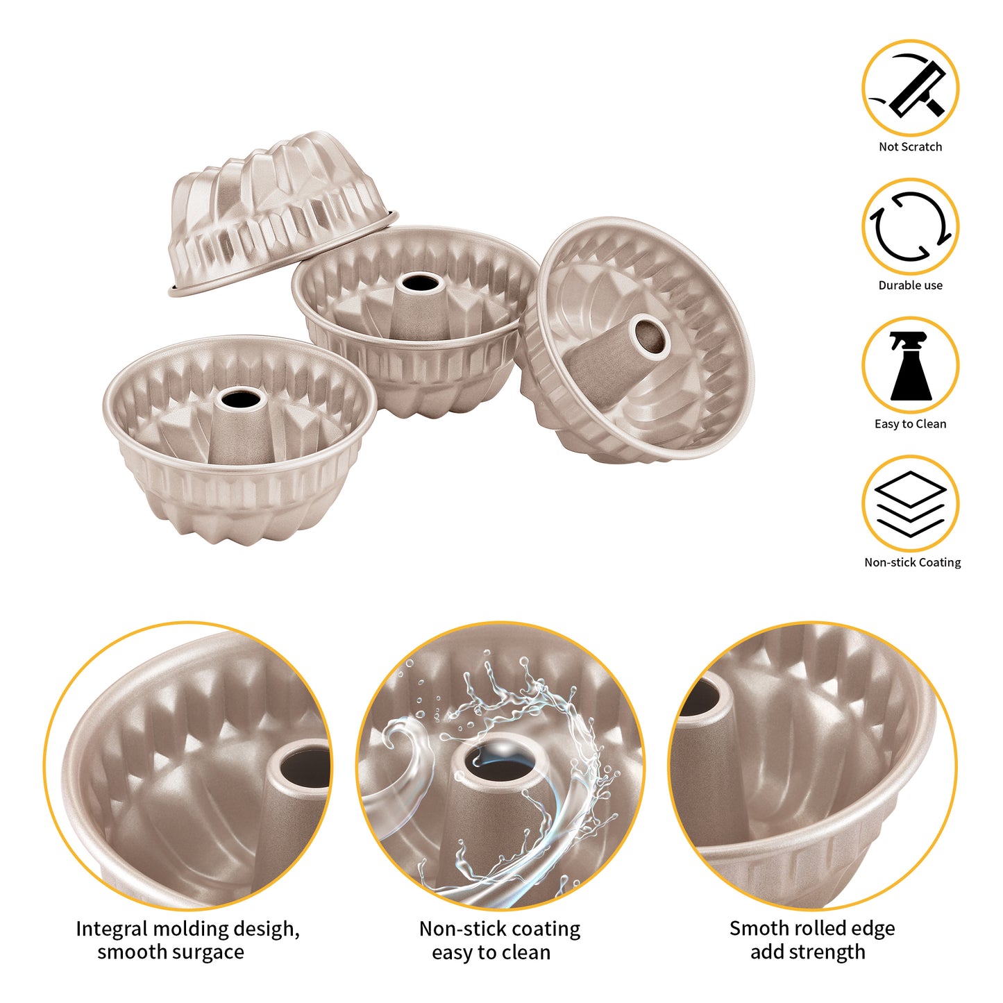 Mini Kugelholpf Cake Pan 11cm - Set 4