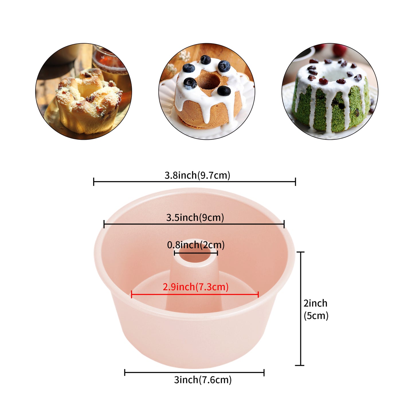 Mini Angel Cake Pan 10cm - Set 4