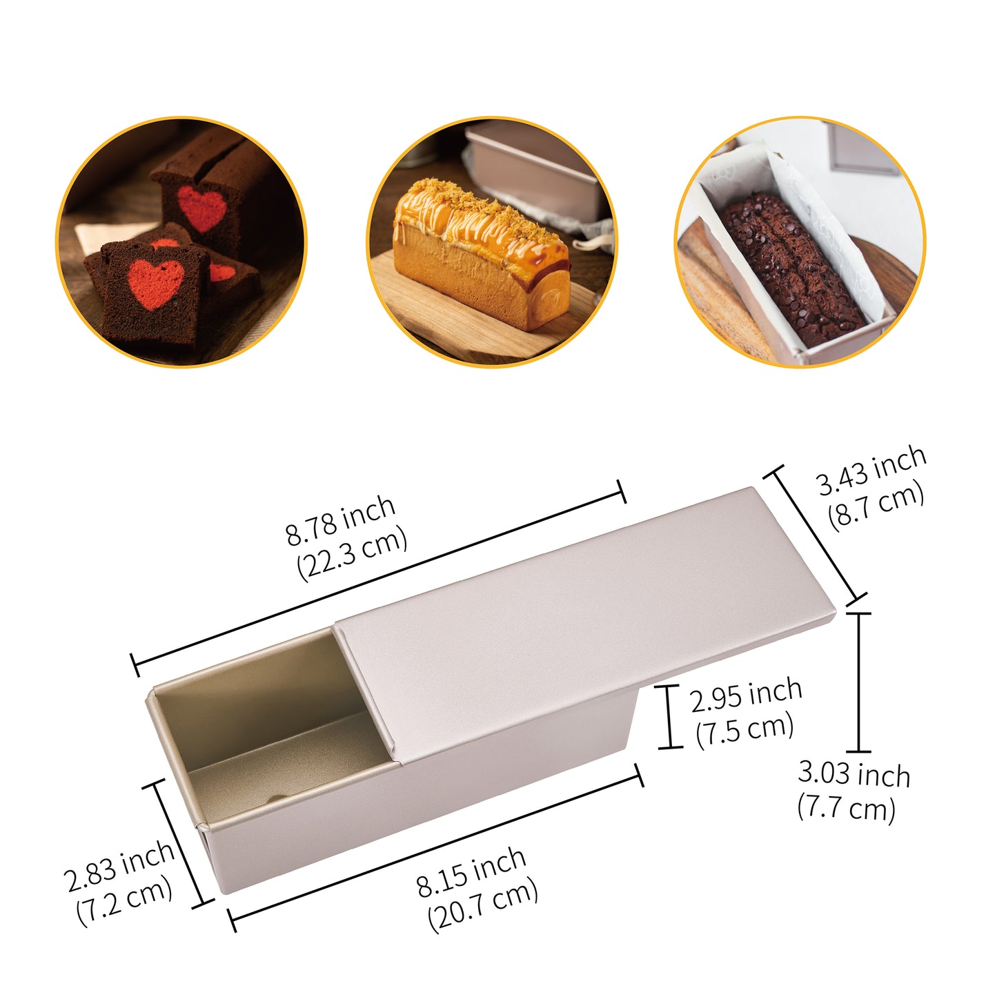Loaf Pan with Cover 300g - 22cm