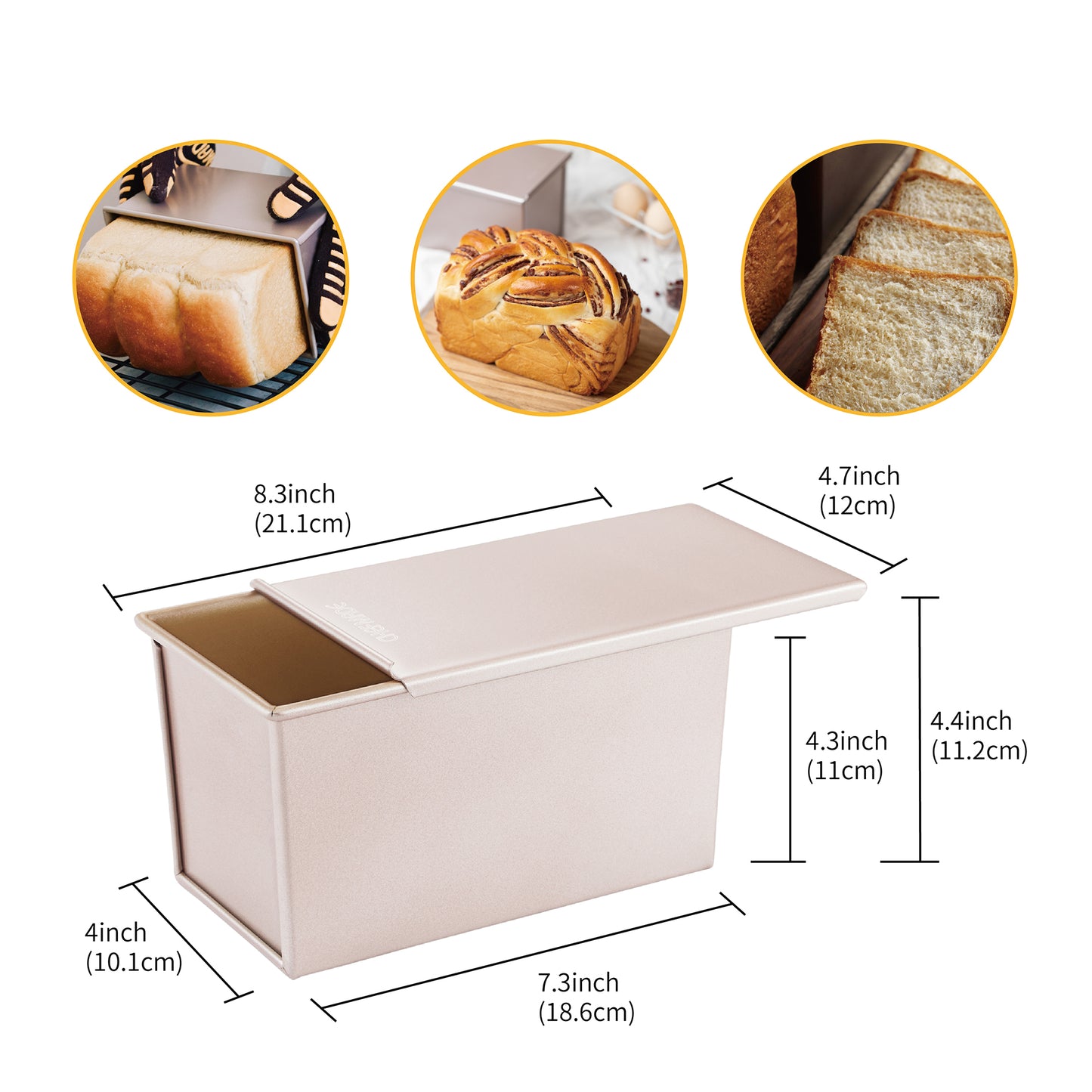 Loaf Pan with Cover 450g - 21cm