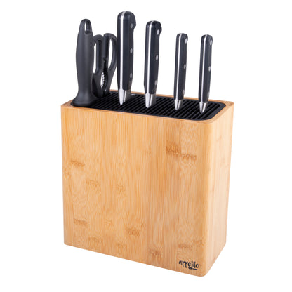 Rectangle Universal Knife Block | Bamboo (empty)