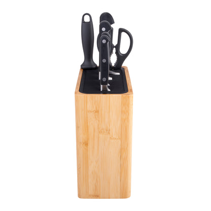 Rectangle Universal Knife Block | Bamboo (empty)