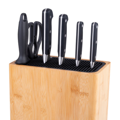 Rectangle Universal Knife Block | Bamboo (empty)