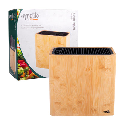Rectangle Universal Knife Block | Bamboo (empty)