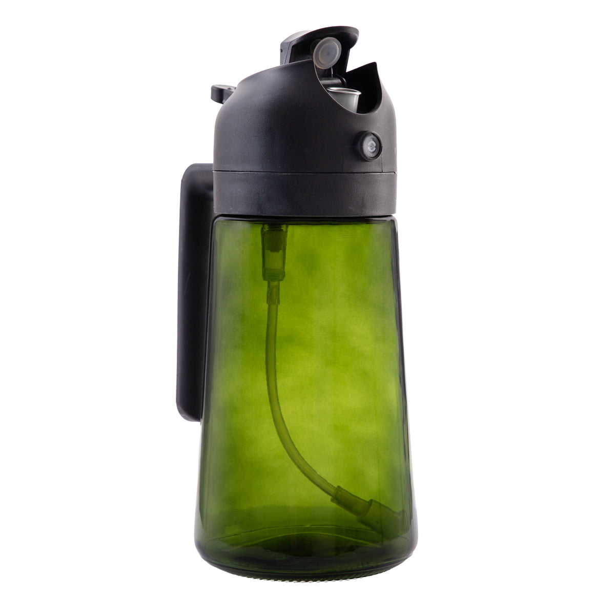Dual Function Oil Sprayer & Pourer | Green Glass Black