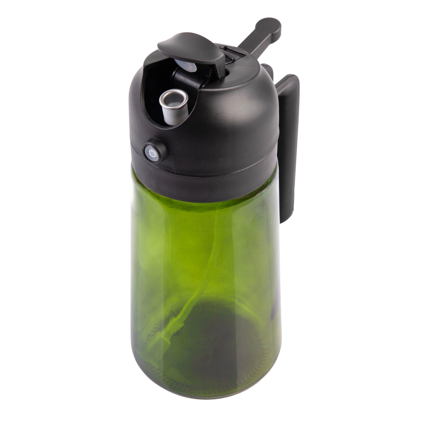 Dual Function Oil Sprayer & Pourer | Green Glass Black