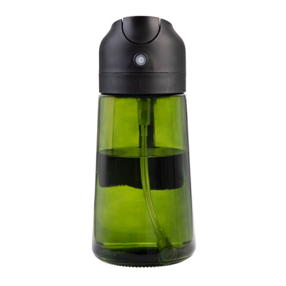 Dual Function Oil Sprayer & Pourer | Green Glass Black
