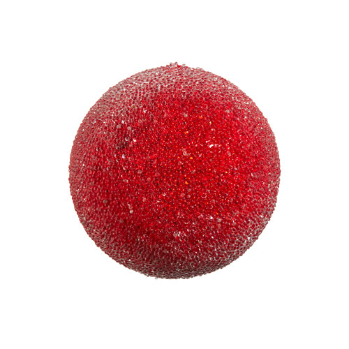 Hanging Red Iced Berry Ball 4"