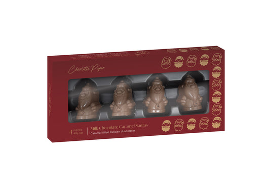 Caramel Filled Santas 4 Pack - Charlotte Piper 40g