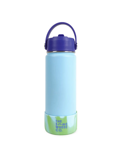 Water Bottle 500ml | Dusty Blue Swirl